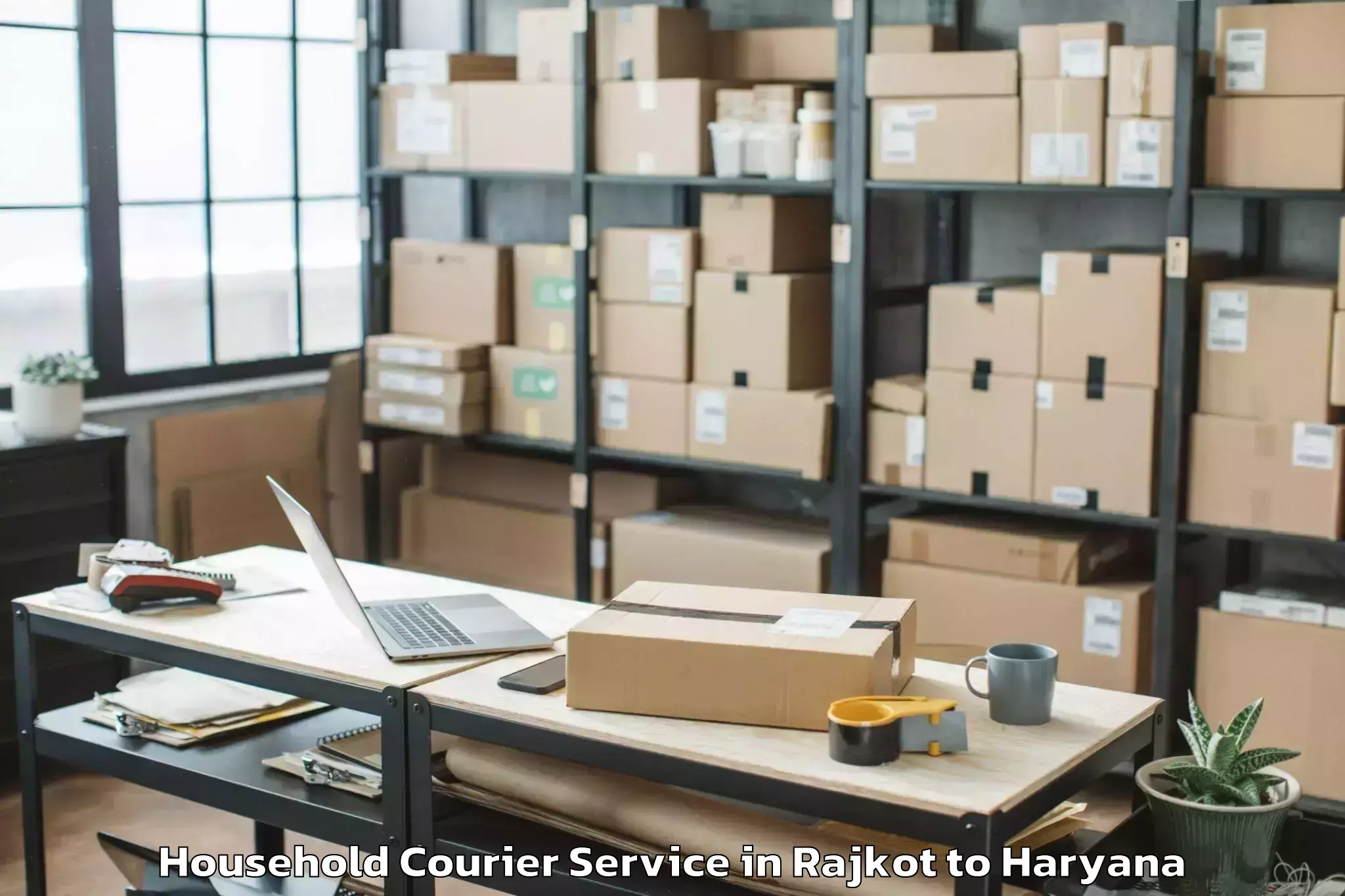 Book Rajkot to Rewari Household Courier Online